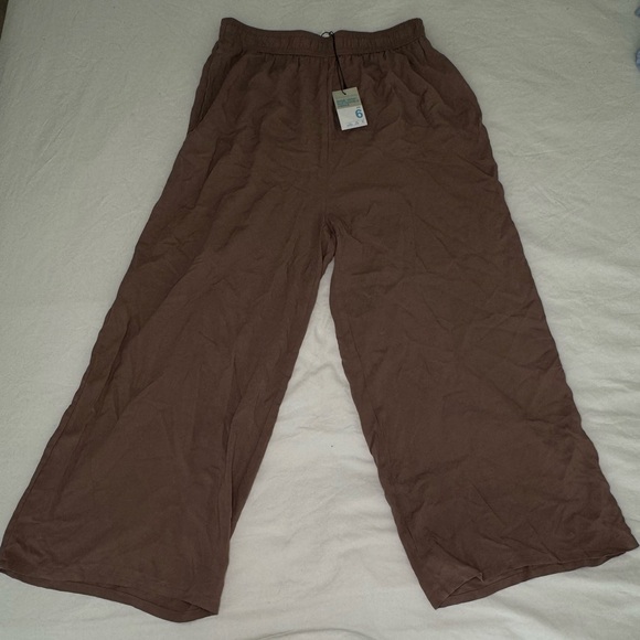 NWT - PRIMARK Pants Brown Elastic Waist Women’s 6 - Picture 1 of 4
